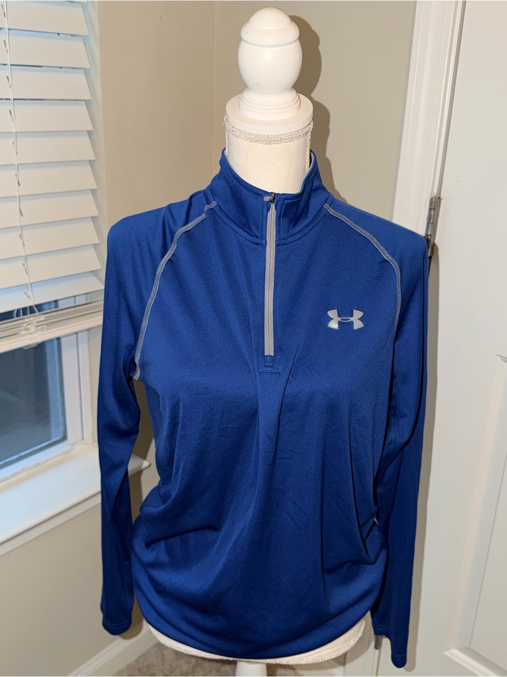 Under Armour Mens Long Sleeve 1/4 Zip Performance Top - Blue